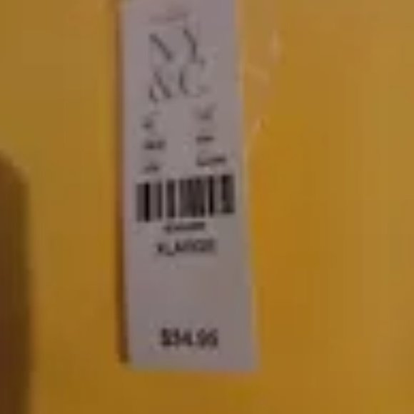 NEW YORK and COMPANY Mustard Yellow Mini Ruffled Sleeveless Cotton Sundress LRG - Picture 13 of 14